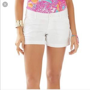 Lilly Pulitzer Callahan Solid White Shorts